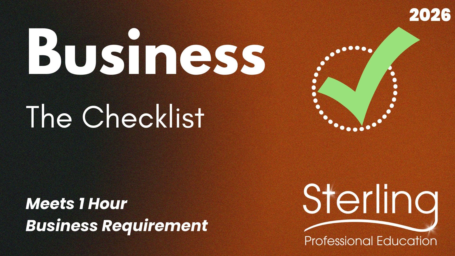 Business: The Checklist