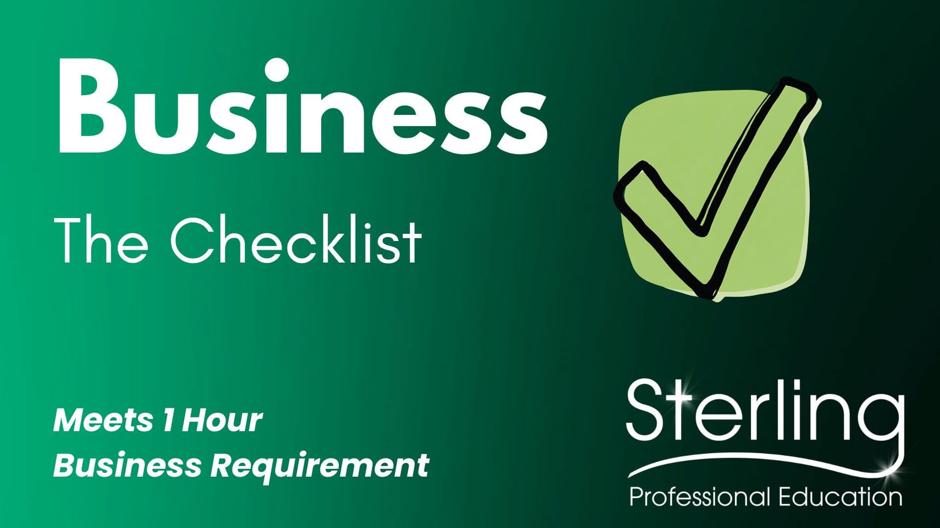 Business: The Checklist